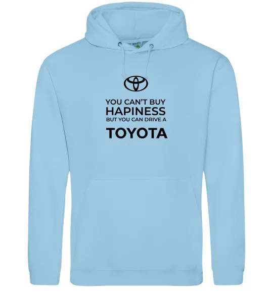 Мужская толстовка (худи) You can drive toyota Голубой фото