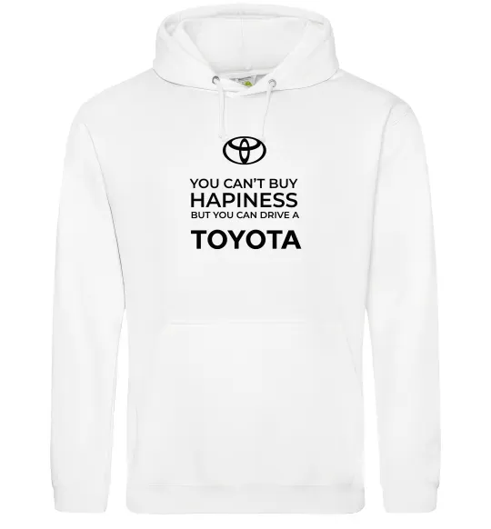 Женская толстовка (худи) You can drive toyota Белый фото