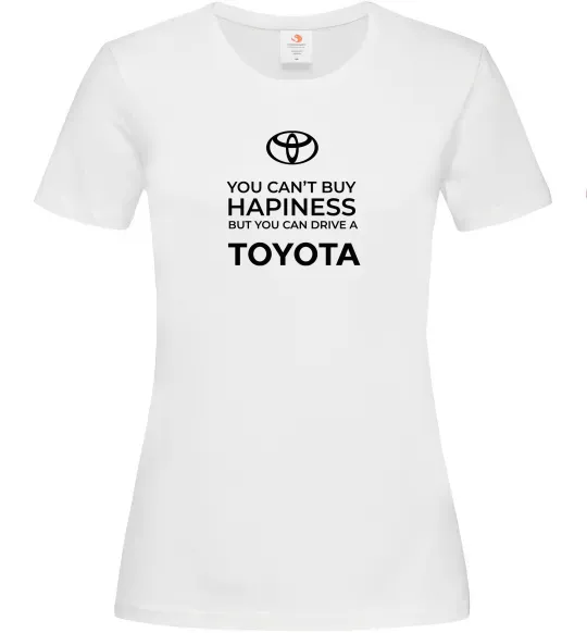 Жіноча футболка You can drive toyota Білий фото