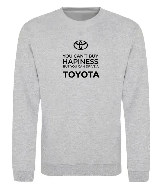 Свитшот You can drive toyota Серый меланж фото