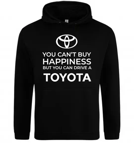 Мужская толстовка (худи) You can drive toyota Черный фото