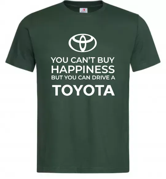 Мужская футболка You can drive toyota Темно-зеленый фото