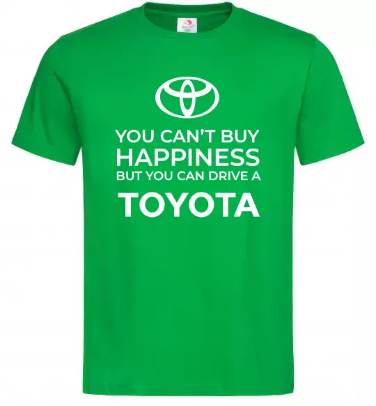Мужская футболка You can drive toyota Зеленый фото