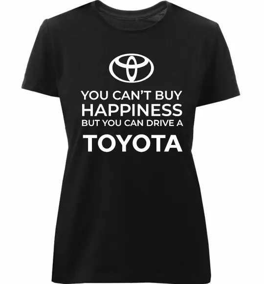 Жіноча преміум футболка You can drive toyota Чорний фото