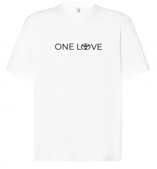 Футболка Оверсайз Toyota one love Белый фото