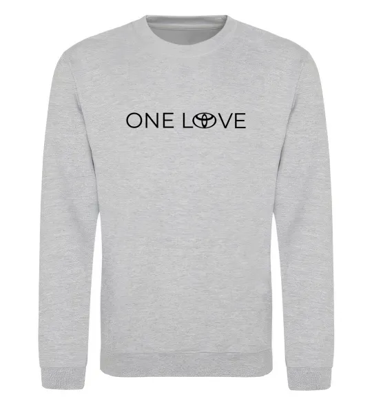 Свитшот Toyota one love Серый меланж фото