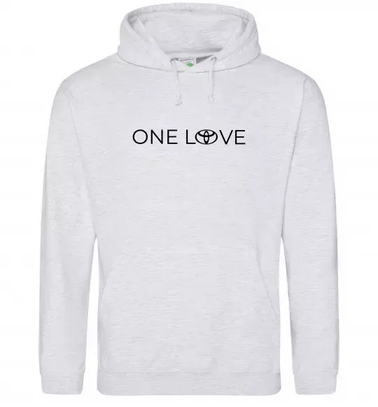 Женская толстовка (худи) Toyota one love Серый меланж фото