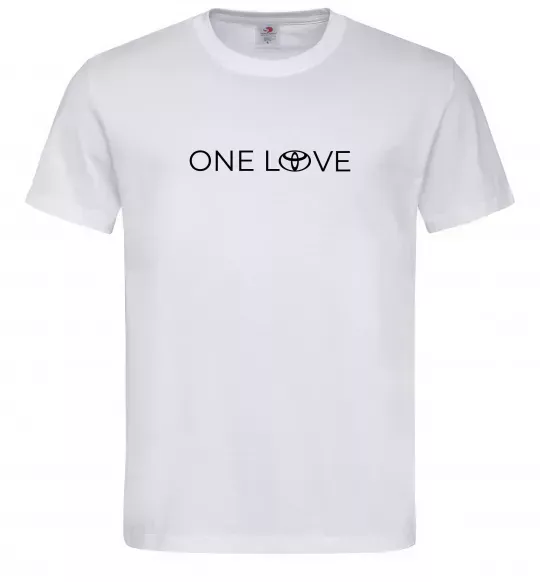Мужская футболка Toyota one love Белый фото