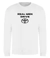 Свитшот Real men drive Toyota Белый фото