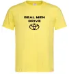 Мужская футболка Real men drive Toyota Лимонный Мужская футболка Real men drive Toyota Лимонный фото