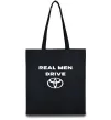 Эко-сумка Real men drive Toyota Черный фото