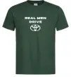 Мужская футболка Real men drive Toyota Темно-зеленый Мужская футболка Real men drive Toyota Темно-зеленый фото
