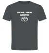 Мужская футболка Real men drive Toyota Графит Мужская футболка Real men drive Toyota Графит фото