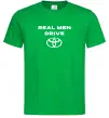 Мужская футболка Real men drive Toyota Зеленый Мужская футболка Real men drive Toyota Зеленый фото