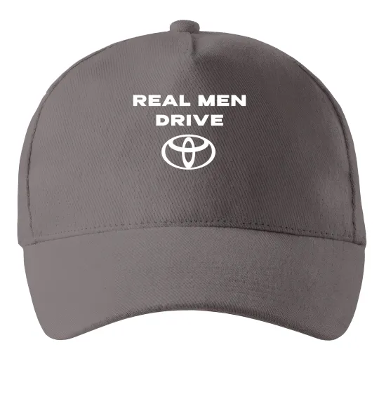 Кепка Real men drive Toyota Серый фото