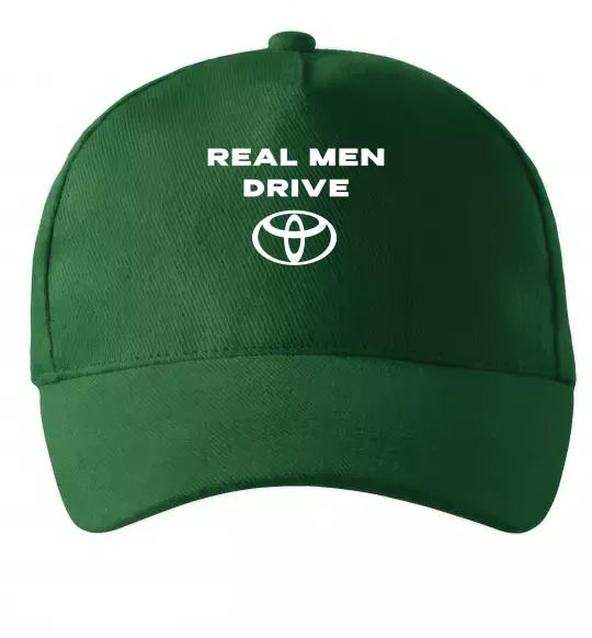 Кепка Real men drive Toyota Темно-зеленый фото