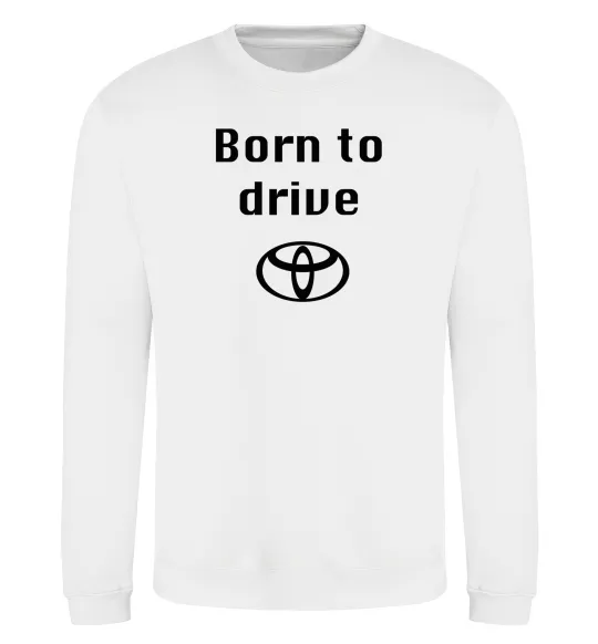 Свитшот Born to drive Белый фото