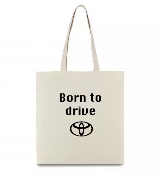 Эко-сумка Born to drive Бежевый фото