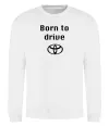 Світшот Born to drive Білий фото