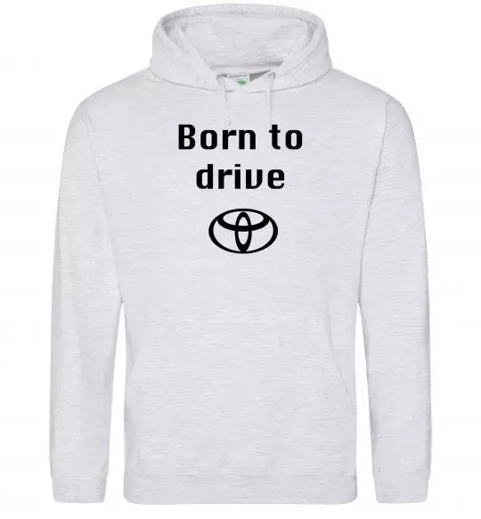 Чоловіча толстовка (худі) Born to drive Сірий меланж фото
