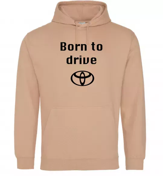 Чоловіча толстовка (худі) Born to drive Пісочний фото