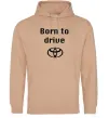 Чоловіча толстовка (худі) Born to drive Пісочний фото