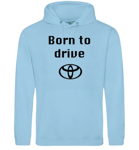 Мужская толстовка (худи) Born to drive Голубой фото