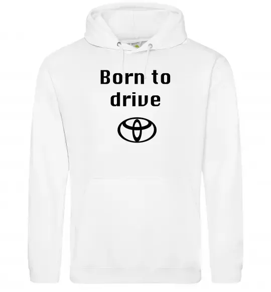 Женская толстовка (худи) Born to drive Белый фото