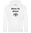 Женская толстовка (худи) Born to drive Белый фото