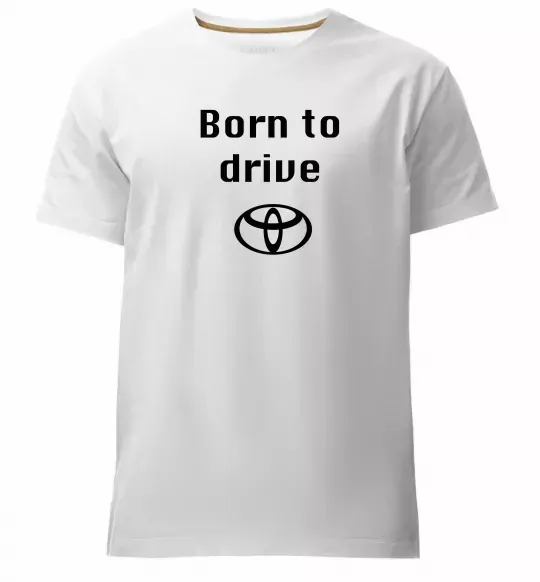 Чоловіча преміум футболка Born to drive Білий фото
