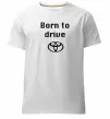 Чоловіча преміум футболка Born to drive Білий фото