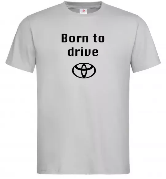 Чоловіча футболка Born to drive Сірий фото