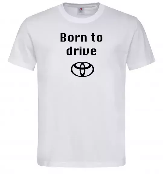 Чоловіча футболка Born to drive Білий фото