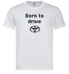 Чоловіча футболка Born to drive Білий фото