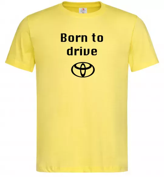 Чоловіча футболка Born to drive Лимонний фото