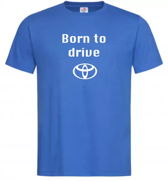 Чоловіча футболка Born to drive Яскраво-синій фото