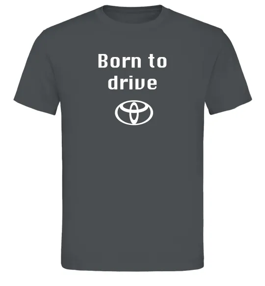 Чоловіча футболка Born to drive Графіт фото
