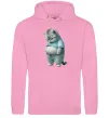 Мужская толстовка (худи) Кіт з животом Розовый фото