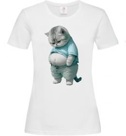 Жіноча футболка Кіт з животом