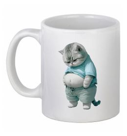 Чашка керамічна Кіт з животом