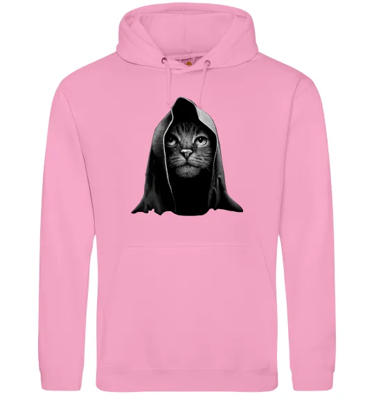 Мужская толстовка (худи) Кіт в капюшоні Розовый фото