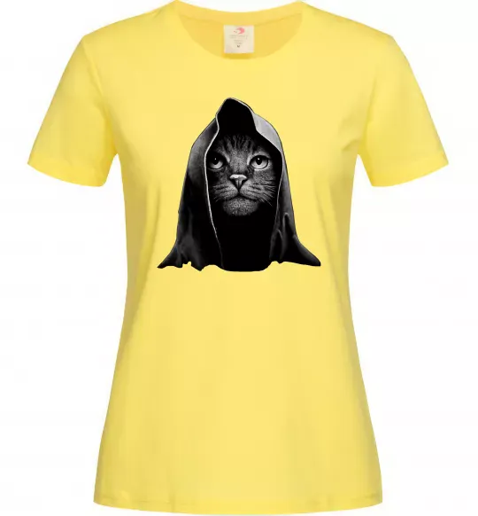 Женская футболка Кіт в капюшоні Лимонный фото