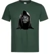 Чоловіча футболка Кіт в капюшоні Темно-зелений фото