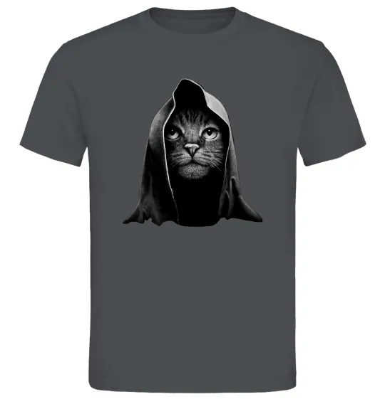 Чоловіча футболка Кіт в капюшоні Графіт фото