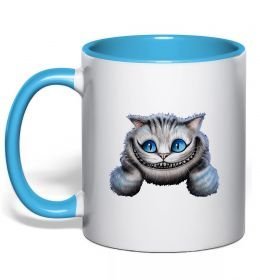 Чашка с цветной ручкой Чеширський кіт