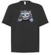 Футболка Оверсайз Чеширський кіт Черный фото