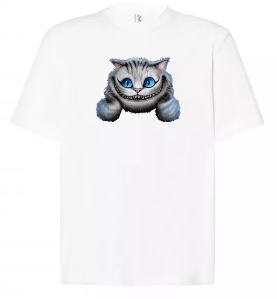 Футболка Оверсайз Чеширський кіт Белый фото