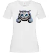Жіноча футболка Чеширський кіт Білий фото