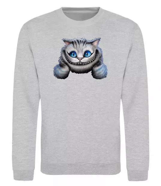 Свитшот Чеширський кіт Серый меланж фото