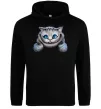 Чоловіча толстовка (худі) Чеширський кіт Чорний фото
